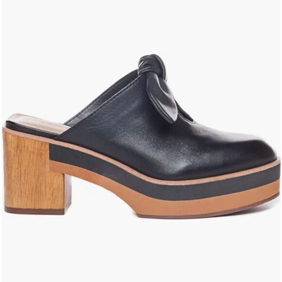 BERNARDO x NORDSTROM | Sadie Mule Clog Slide On Bow Clogs Black Brown | Size 9 - Picture 3 of 13